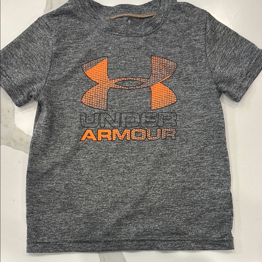 Under Armour Kids Gray and Orange T-Shirt